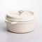 Кокотниця чавунна емальована 5,5 л, бежевий Yiwu HP-FLG-5 WHITE (HP-FLG-5 WHITE)
