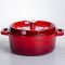 Кокотниця чавунна емальована 5,5 л, червоний Yiwu HP-FLG-5 RED (HP-FLG-5 RED)