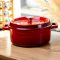 Кокотниця чавунна емальована 5,5 л, червоний Yiwu HP-FLG-5 RED (HP-FLG-5 RED)