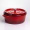 Кокотниця чавунна емальована 7,5 л, червоний Yiwu HP-FLG-7 RED (HP-FLG-7 RED)
