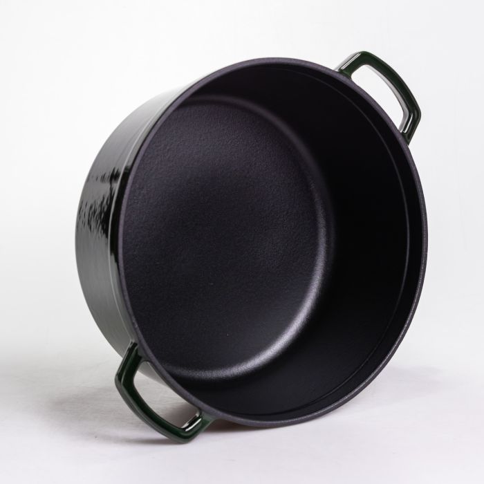 Кокотниця чавунна емальована 6 л, малахіт Yiwu HP-FLG-13 green (HP-FLG-13 green) - зображення 5