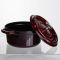 Кокотниця чавунна емальована 2,5 л, бургунді Yiwu HP-FLG-9 burgundy (HP-FLG-9 burgundy)