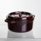 Кокотниця чавунна емальована 2,5 л, бургунді Yiwu HP-FLG-9 burgundy (HP-FLG-9 burgundy)