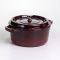Кокотниця чавунна емальована 4 л, бургунді Yiwu HP-FLG-10 burgundy (HP-FLG-10 burgundy)