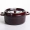 Кокотниця чавунна емальована 6,5 л, бургунді Yiwu HP-FLG-12 burgundy (HP-FLG-12 burgundy)