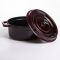 Кокотниця чавунна емальована 6,5 л, бургунді Yiwu HP-FLG-12 burgundy (HP-FLG-12 burgundy)