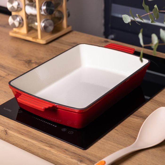 Форма для запікання чавунна 3 л червоний Yiwu HP-FLG-16 RED (HP-FLG-16 RED) - зображення 2