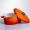 Гусятниця чавунна емальована 6 л, помаранчевий Yiwu HP-FLG-17 ORANGE (HP-FLG-17 ORANGE)
