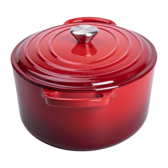 Гусятниця чавунна емальована 6 л, червоний Yiwu HP-FLG-17 RED (HP-FLG-17 RED) - зображення 4