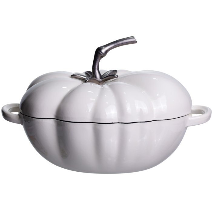 Каструля чавунна емальована Iron Tomato 2,5 л, білий Yiwu HP-FLG-20 BEIGE (HP-FLG-20 BEIGE) - зображення 1