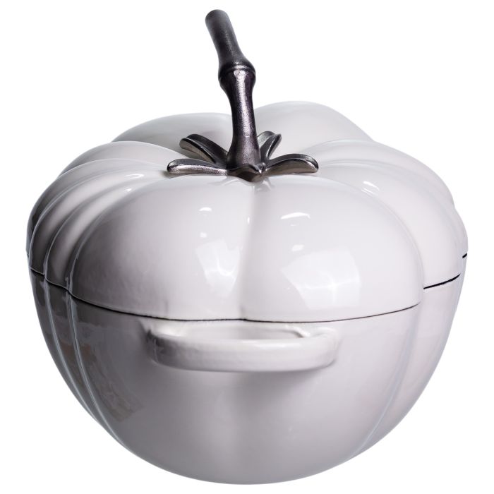 Каструля чавунна емальована Iron Tomato 2,5 л, білий Yiwu HP-FLG-20 BEIGE (HP-FLG-20 BEIGE) - зображення 4