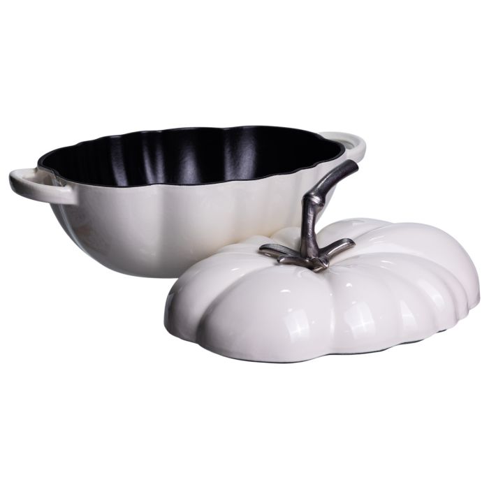 Каструля чавунна емальована Iron Tomato 2,5 л, білий Yiwu HP-FLG-20 BEIGE (HP-FLG-20 BEIGE) - зображення 5