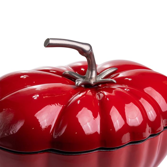 Каструля чавунна емальована Iron Tomato 2,5 л, червоний Yiwu HP-FLG-20 RED (HP-FLG-20 RED) - зображення 7