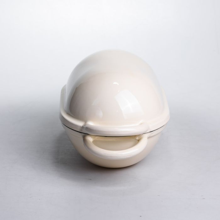 Форма-жаровня для хліба чавунна емальована 1,4 л, бежевий Yiwu HP-FLG-23WHITE (HP-FLG-23WHITE) - зображення 5