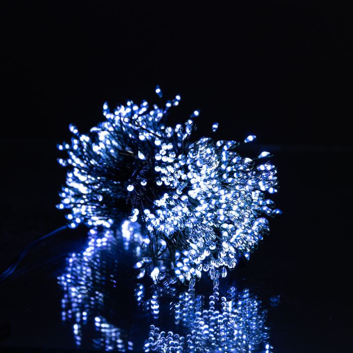 Гірлянда Кінський хвіст Мішура 640 LED 16 ниток 2 м зелена, білий GarlandoPro D640L2MGW (D640L2MGW) - зображення 8