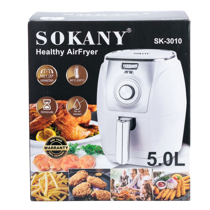 Аэрофритюрница Sokany Lugi электронная 1500 Вт с антипригарным покрытием, мультипечь гриль универсальное устройство (SK3010) - зображення 8
