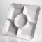 Менажниця на ніжці White Square 31.5*31.5 см порцелянова на 5 секцій Yiwu 120-YH-HG058 (120-YH-HG058)