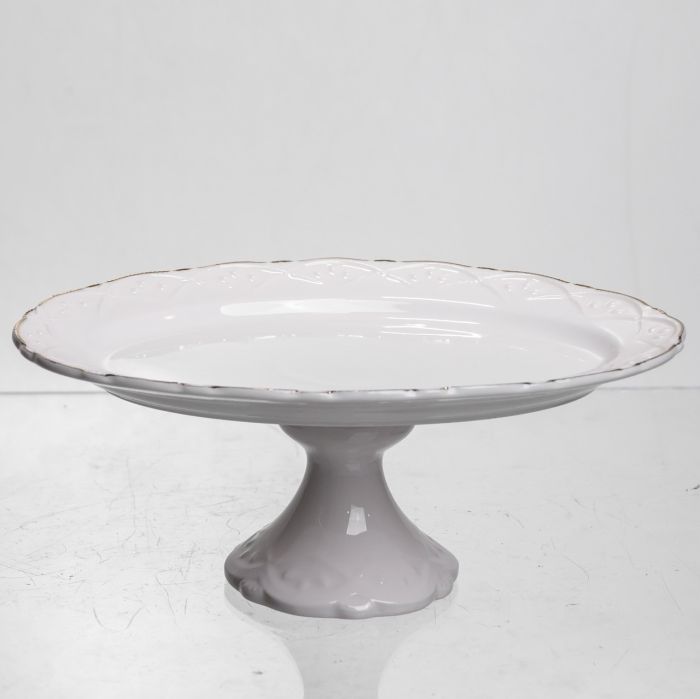 Блюдо на ніжці порцелянове Pearl 20,5 см Yiwu 120-YH-HG051 (120-YH-HG051) - зображення 1