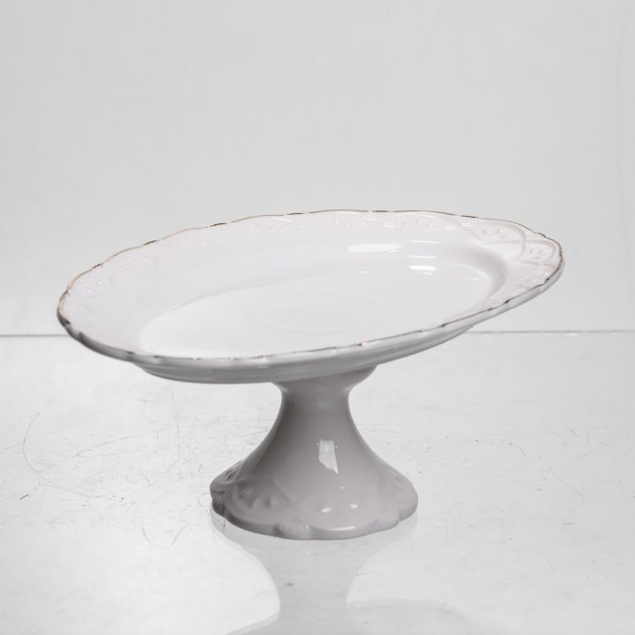 Блюдо на ніжці порцелянове Pearl 20,5 см Yiwu 120-YH-HG051 (120-YH-HG051) - зображення 3