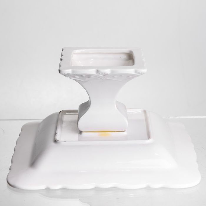 Фруктовниця на ніжці White Square 21.5*21.5 см порцелянова квадратна Yiwu 120-YH-HG057 (120-YH-HG057) - зображення 6