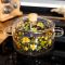 Каструля з боросилікатного скла 1,8 л Wildflowers з кришкою Yiwu HP-GP-38 (HP-GP-38)