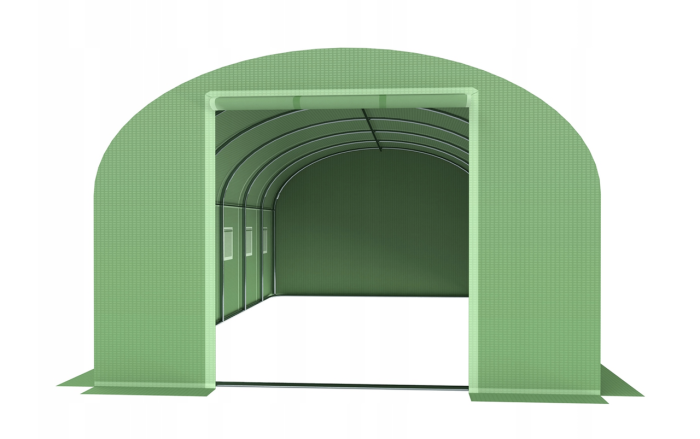 Садова теплиця 18 м² (6 х 3 х 2 м) з вікнами, армована плівка UV-4, труба 25 мм, Зелена (Польща) (29099) - зображення 3