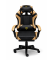 Геймерське крісло Primaveo з ергономічними подушками та висувною підставкою для ніг, Чорний/Золотий (G1110)