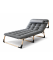 Складний туристичний лежак з матрацом та підголівником (178 × 56 × 30 см), регульований садовий шезлонг (Сірий) (G1280)
