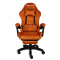 Геймерське крісло Primaveo замшеве з ергономічними подушками та підніжкою (Помаранчеве) (G1176)