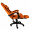 Геймерське крісло Primaveo замшеве з ергономічними подушками та підніжкою (Помаранчеве) (G1176)