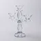 Канделябр на 3 свічки 24×9×25 см свічник настільний декоративний на ніжці прозорий (HP-4-65)