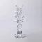 Канделябр на 3 свічки 24×9×25 см свічник настільний декоративний на ніжці прозорий (HP-4-65)