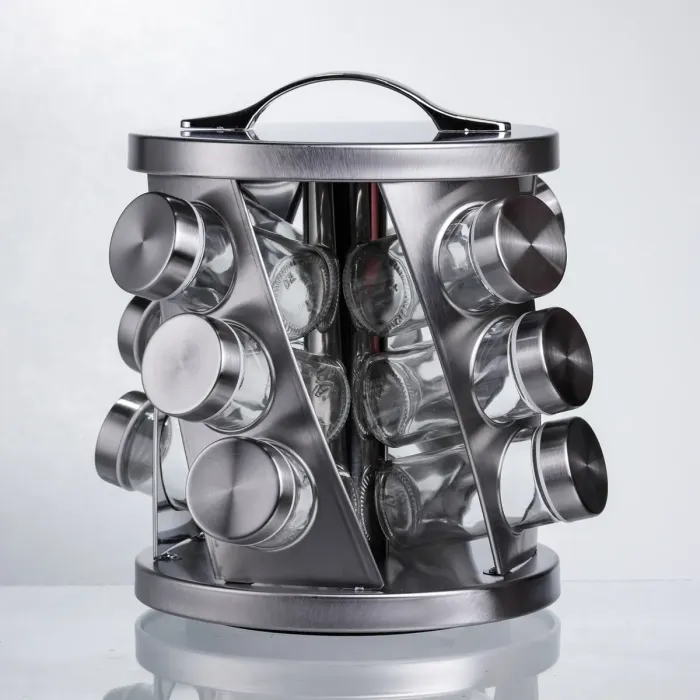 Карусель для спецій 12 баночок по 100 мл, хром HP-1368 (HP-1368) - зображення 2