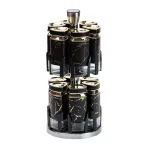 Карусель для спецій на підставці набір 12 баночок по 120 мл (HP1356)