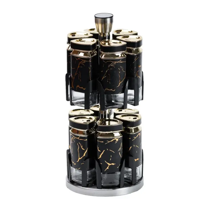 Карусель для специй на подставке набор 12 баночек по 120 мл (HP1356) - изображение 1