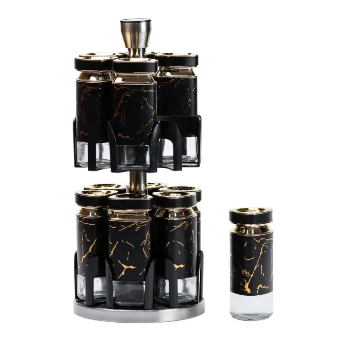 Карусель для специй на подставке набор 12 баночек по 120 мл (HP1356) - изображение 2
