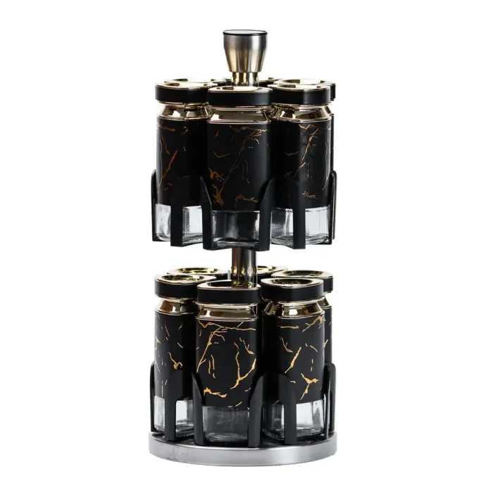 Карусель для специй на подставке набор 12 баночек по 120 мл (HP1356) - изображение 4