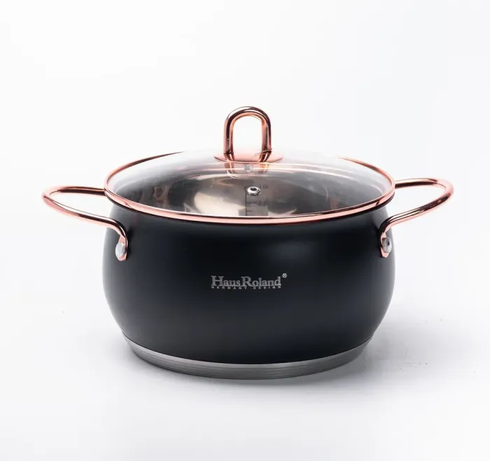 Кастрюлы из нержавеющей стали набор 3 штук с крышками и толстым дном 2.6 л • 3.6 л • 6.1 л (HP33525B) - изображение 4