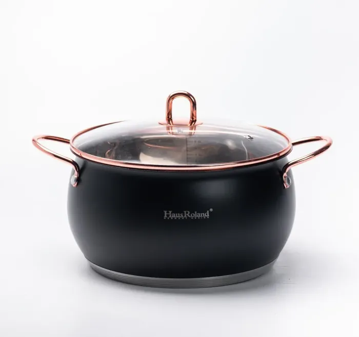 Кастрюлы из нержавеющей стали набор 3 штук с крышками и толстым дном 2.6 л • 3.6 л • 6.1 л (HP33525B) - изображение 5