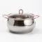 Кастрюли нержавеющая сталь индукционный набор 3 штуки с крышками и толстым дном (HP33525W)