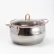 Кастрюли нержавеющая сталь индукционный набор 3 штуки с крышками и толстым дном (HP33525W)