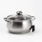 Кастрюлы из нержавеющей стали набор 4 штуки с толстым дном с индукционной крышкой до 6 литров (HP33526)