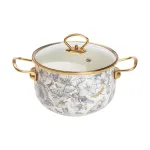 Эмалированная кастрюля объемом 3,5 литра для газовых, электрических и индукционных плит (HP-2-106)