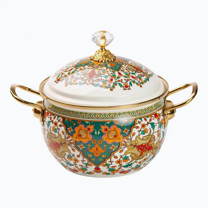 Эмалированная кастрюля объемом 3 литра для газовых и электрических плит (HP-2-114) - изображение 1