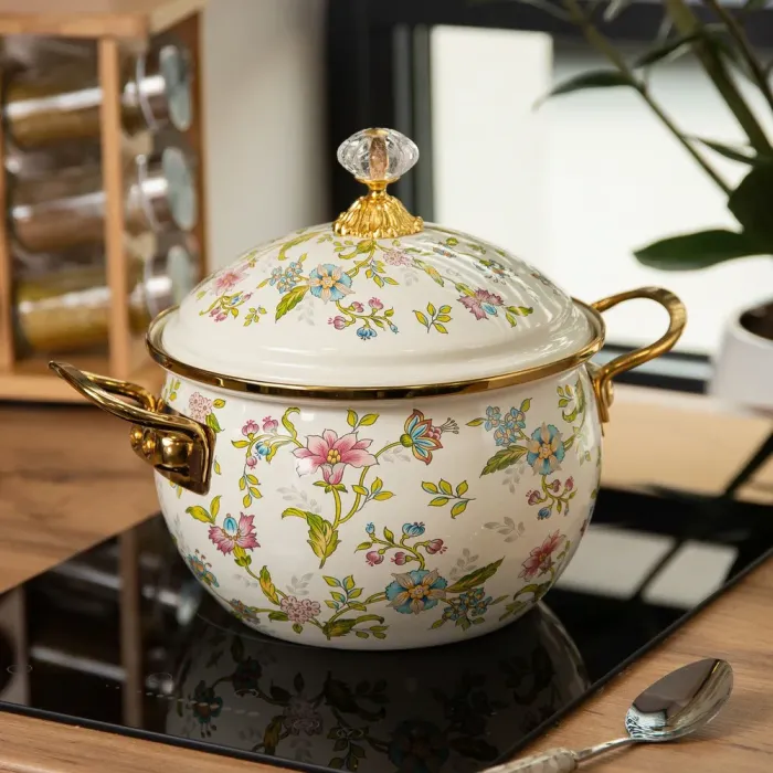 Эмалированная кастрюля объемом 3 литра для газовых и электрических плит (HP-2-110) - изображение 8