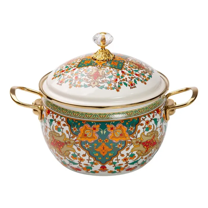 Эмалированная кастрюля объемом 4 литра для газовых и электрических плит (HP-2-115) - изображение 1