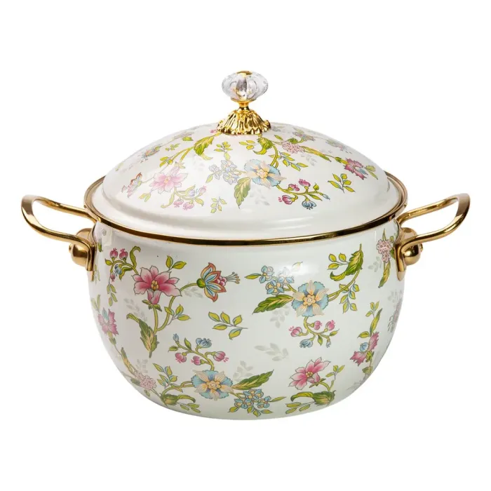 Эмалированная кастрюля объемом 5 литров для газовых и электрических плит (HP-2-112) - изображение 1