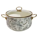 Эмалированная кастрюля объемом 6,5 л для газовых, электрических и индукционных плит (HP-2-107)