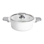 Каструля MGC з кришкою 20 см та керамічним антипригарним покриттям 2.0 л біла (HP-4-452W)