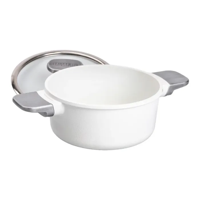 Кастрюля MGC с крышкой 20 см и керамическим антипригарным покрытием 2.0 л белая (HP-4-452W) - изображение 3